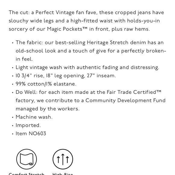 Madewell Women's Perfect Vintage Wide Leg Cropped Jeans - Picture 5 of 5